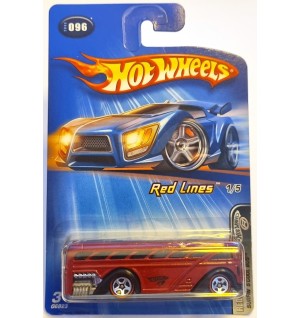 Hot Wheels Surfin School Bus Red Lines 2005
